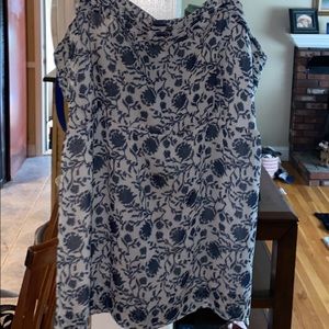 blue and white flowered tank from loft